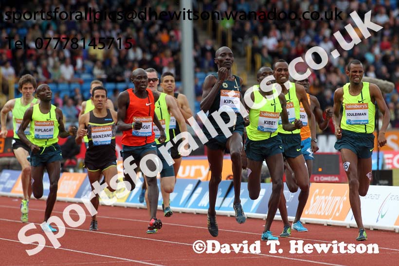 Asbel Kiprop winning the Emsley Carr Mile at the Sainsbury's Birmingham Grand Prix. Photos: David T. Hewitson/Sports for All Pics
